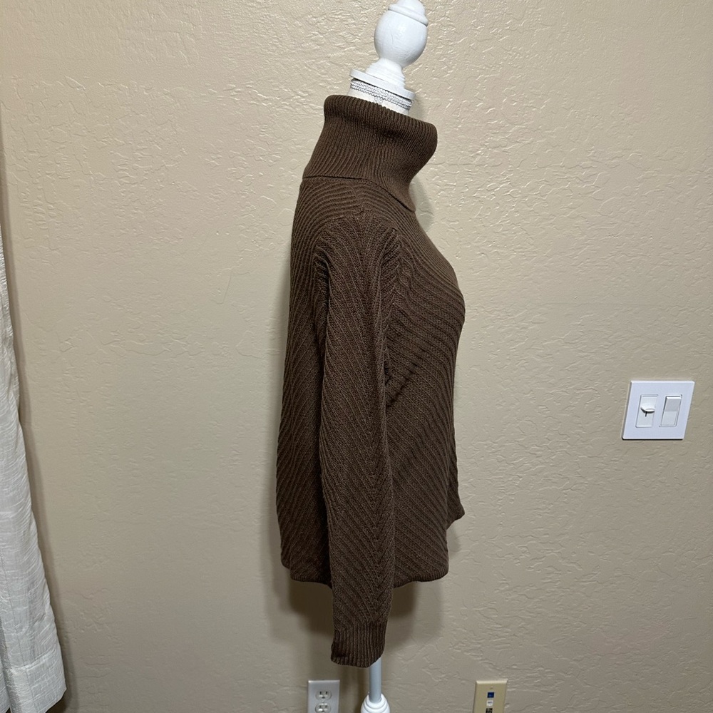 New York & Company Brown Turtleneck Sweater - Picture 6 of 15